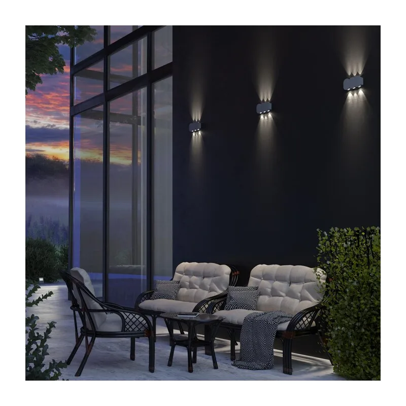 358560 STREET NT21 734 темно-серый Ландшафтный настенный светильник IP54 LED 4000K 6W 85-265V CALLE 2