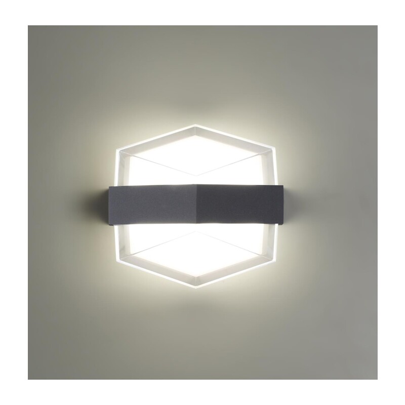 358574 STREET NT21 728 темно-серый Ландшафтный настенный светильник IP54 LED 4000K 12W 85-265V KAIMAS