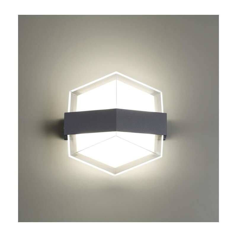 358575 STREET NT21 728 темно-серый Ландшафтный настенный светильник IP54 LED 4000K 12W 85-265V KAIMAS