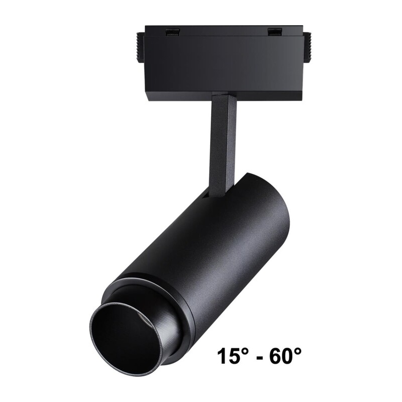 358528 SHINO NT21 083 черный Трековый светильник для низковольного шинопровода IP20 LED 4000K 15W 48V KIT 2