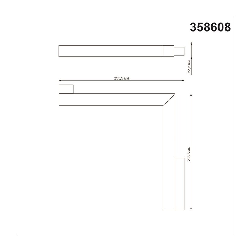 358608 SHINO NT21 167 черный Трековый светильник для низковольного шинопровода IP20 LED 4000K 24W 48V FLUM 3