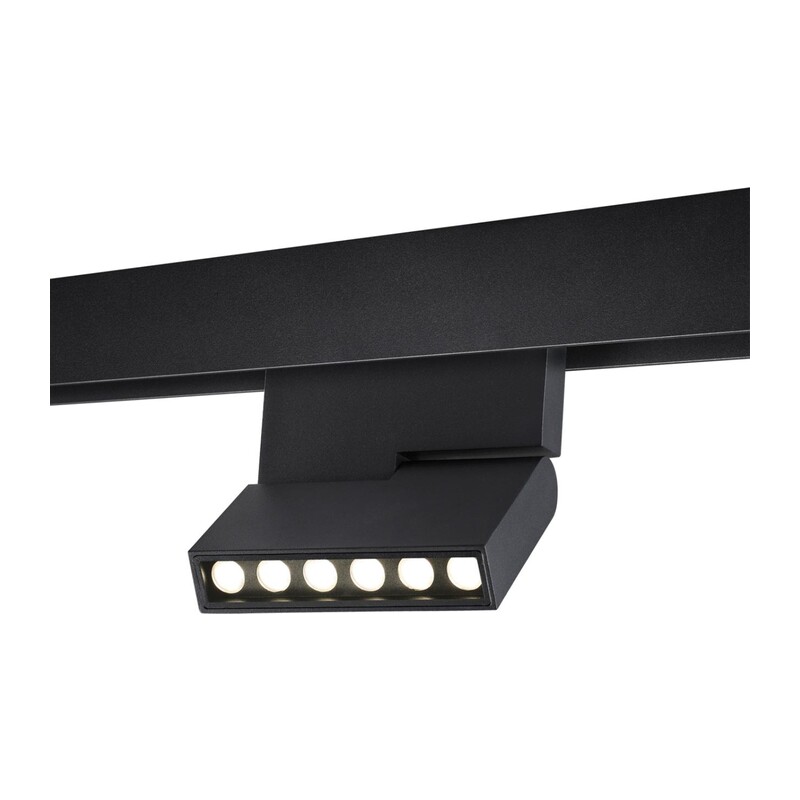 358628 SHINO NT21 065 черный Трековый низковольтный св-к диммируемый с ДУ, со сменой цв.температуры IP20 LED 3000~6500К 12W 48V FLUM