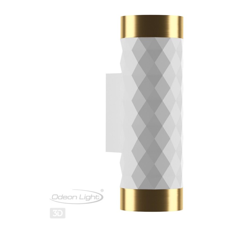 4286/2W HIGHTECH ODL22 000 белый/золотистый/металл Настенный светильник IP20 LED GU10 max 2*10W AD ASTRUM 2