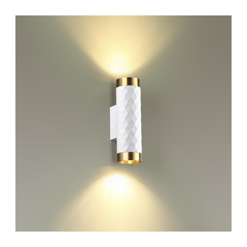 4286/2W HIGHTECH ODL22 000 белый/золотистый/металл Настенный светильник IP20 LED GU10 max 2*10W AD ASTRUM 4