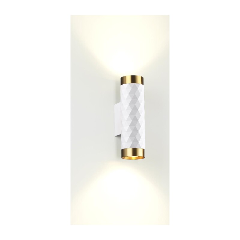 4286/2W HIGHTECH ODL22 000 белый/золотистый/металл Настенный светильник IP20 LED GU10 max 2*10W AD ASTRUM