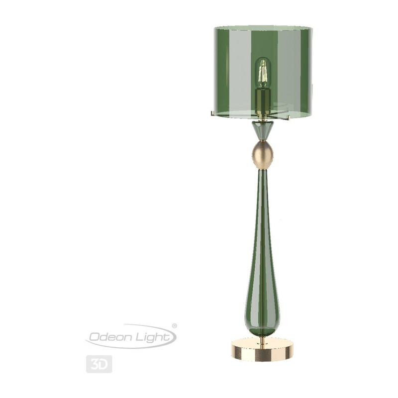 4889/1T STANDING ODL_EX22 157 золотой/зеленый/стекло База для высокой лампы E27 1*60W TOWER