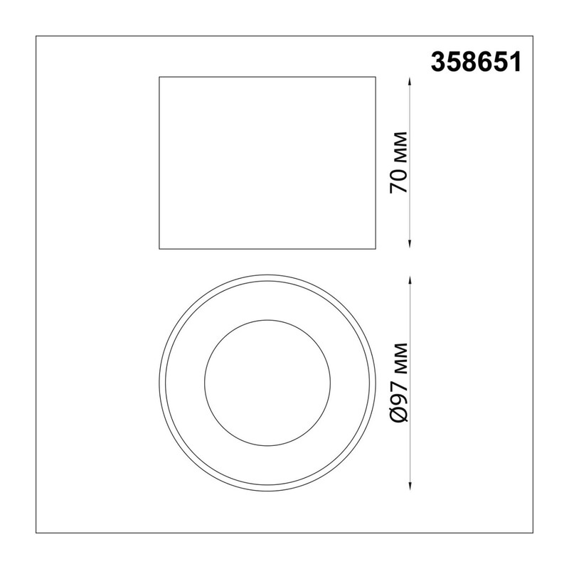 358651 OVER NT21 444 белый Светильник накладной светодиодный IP20 LED 4000К 12W 220V PATERA 2