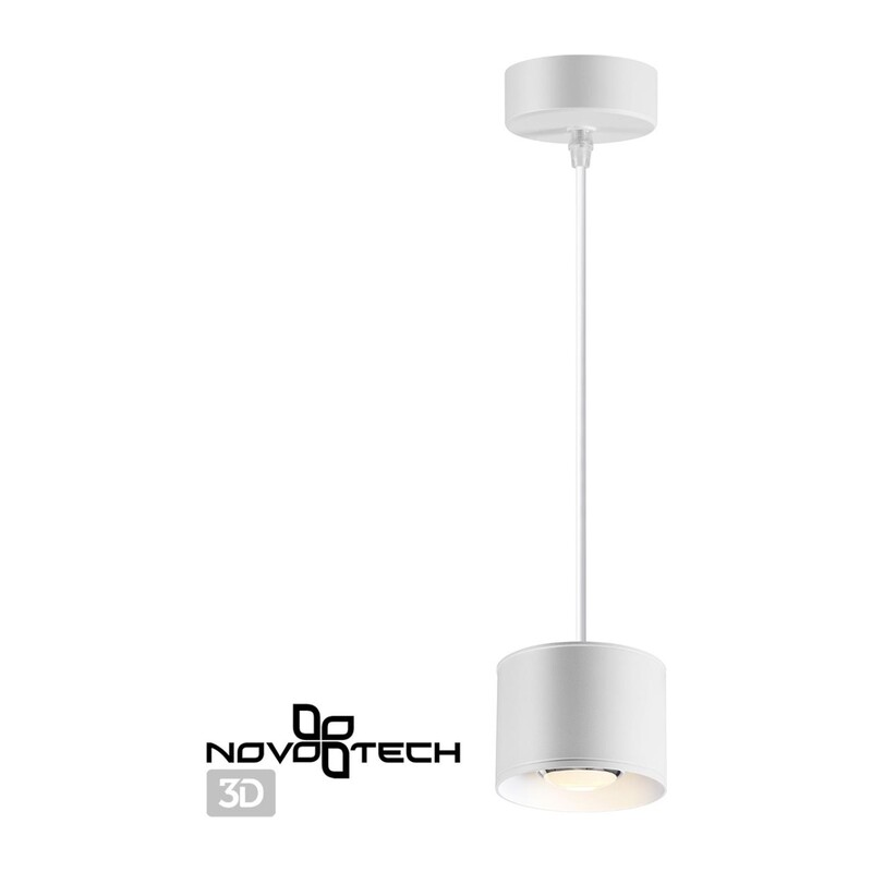 358655 OVER NT21 446 белый Светильник накладной светодиодный, провод 2м IP20 LED 4000К 12W 220V PATERA