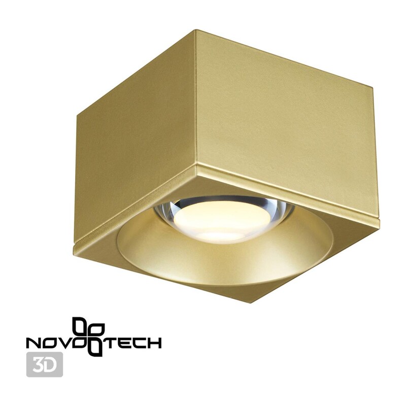358670 OVER NT21 230 золото Светильник накладной светодиодный IP20 LED 4000К 12W 220V PATERA 2
