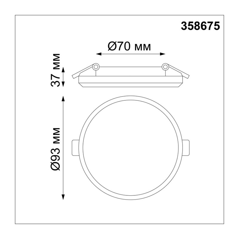 358675 SPOT NT21 590 белый Светильник встраиваемый влагозащищенный IP54 LED 4000K 8W 100-240V PANDORA