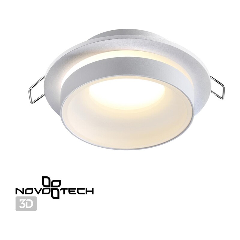 370781 SPOT NT21 595 белый Светильник встраиваемый влагозащищенный IP44 GU10 9W 220V WATER