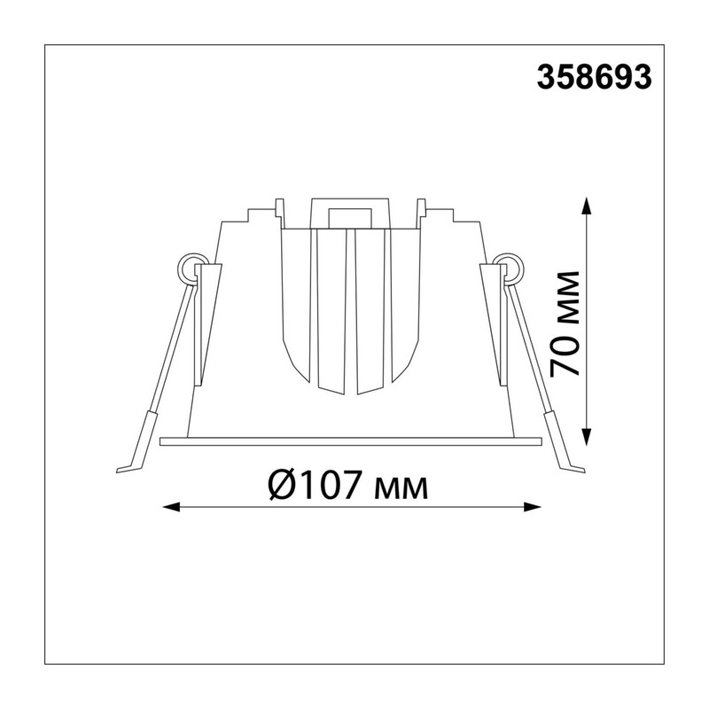358693 SPOT NT21 462 белый/хром Светильник встраиваемый светодиодный IP20 LED 4000К 20W 100-265V KNOF 2
