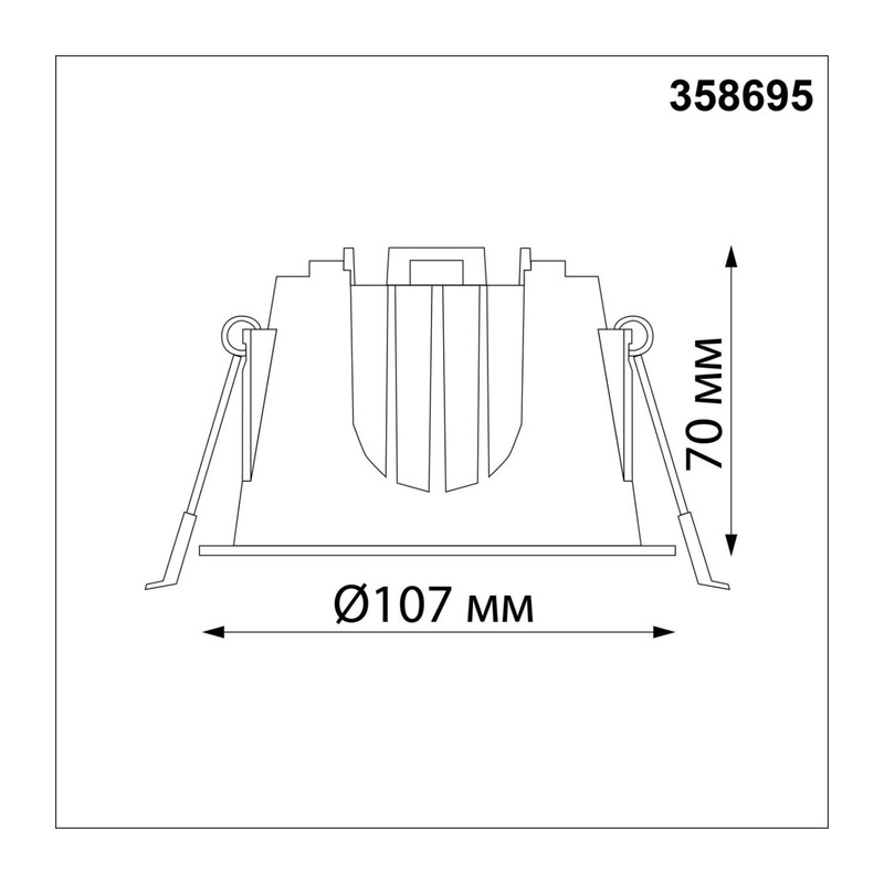 358695 SPOT NT21 462 белый/черный Светильник встраиваемый светодиодный IP20 LED 4000К 20W 100-265V KNOF 2