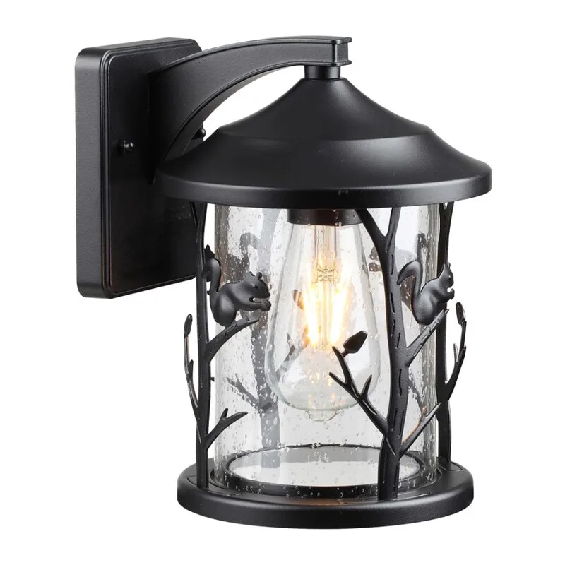 4963/1W NATURE ODL22 713 черный/стекло Ландшафтный настен.светильник E27 1*60W IP44 CUITA