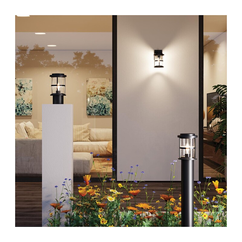 4964/1W NATURE ODL22 715 черный/стекло Ландшафтный настен.светильник E27 1*60W IP44 MAGUS 5