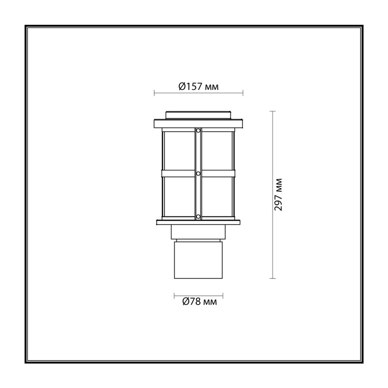 4964/1A NATURE ODL22 715 черный/стекло Ландшафтный светильник на базу E27 1*60W IP44 MAGUS 2
