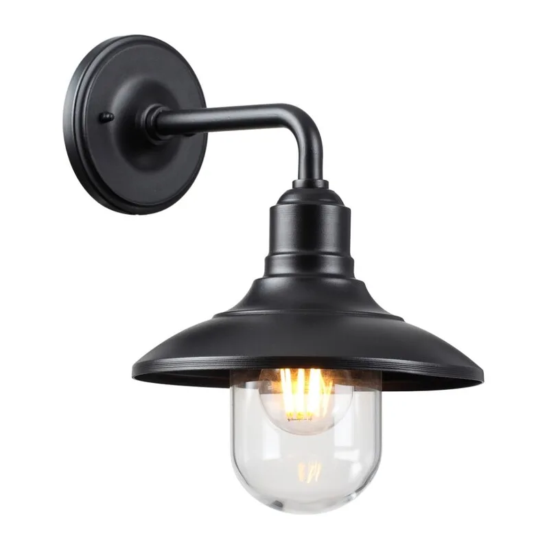 4965/1W NATURE ODL22 713 черный/стекло Ландшафтный настен.светильник E27 1*60W IP44 CAMPA