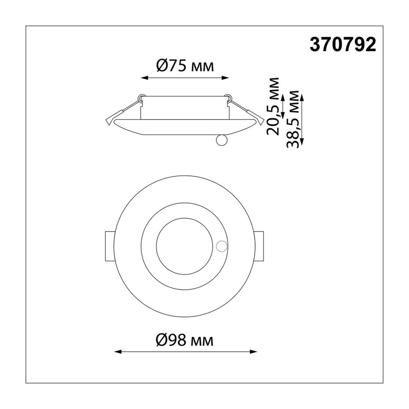 370792 SPOT NT21 596 черный Светильник встраиваемый влагозащищенный IP44 GU10 50W 220V WATER 2