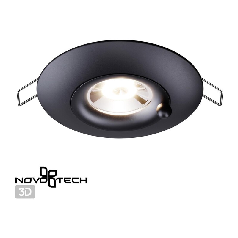 370792 SPOT NT21 596 черный Светильник встраиваемый влагозащищенный IP44 GU10 50W 220V WATER