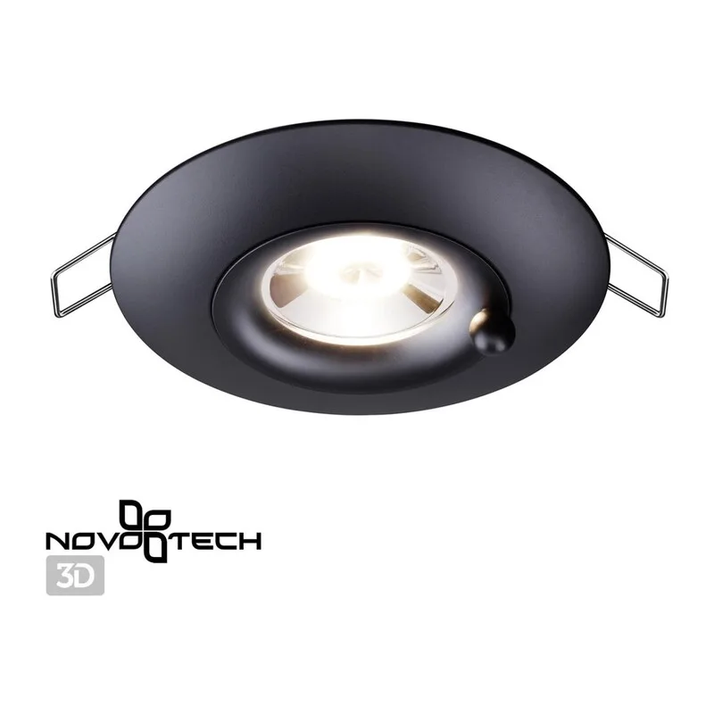 370792 SPOT NT21 596 черный Светильник встраиваемый влагозащищенный IP44 GU10 50W 220V WATER 2