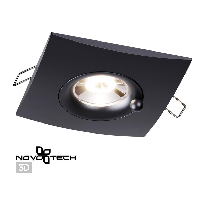370796 SPOT NT21 596 черный Светильник встраиваемый влагозащищенный IP44 GU10 50W 220V WATER