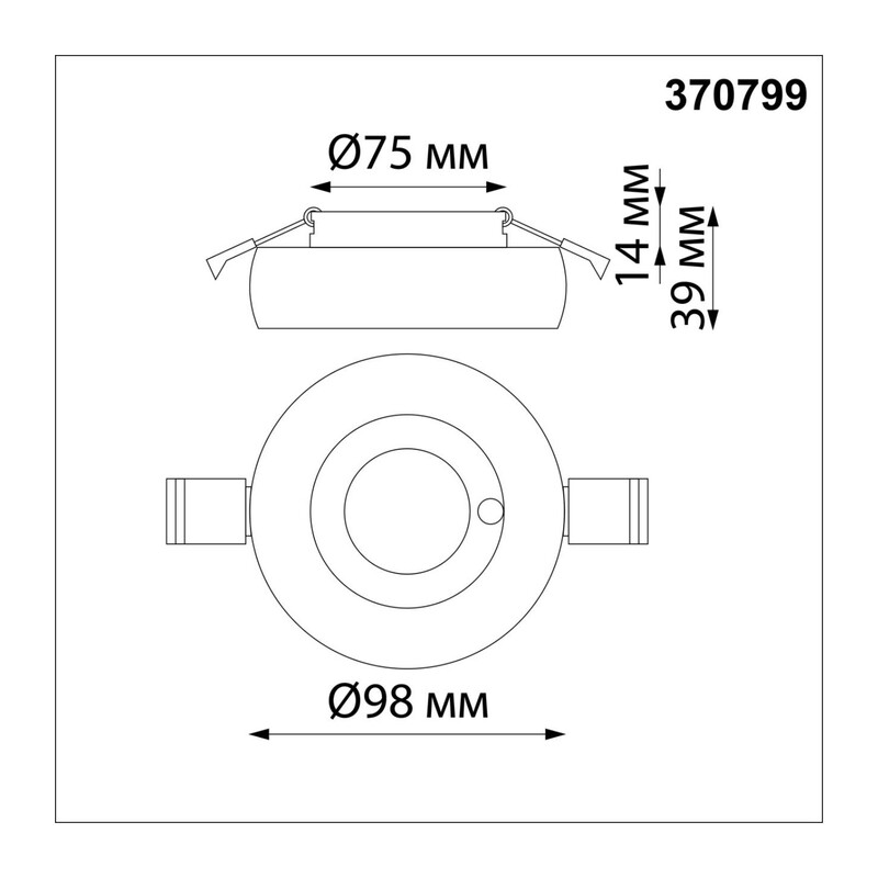 370799 SPOT NT21 597 белый/хром Светильник встраиваемый влагозащищенный IP44 GU10 50W 220V WATER 2