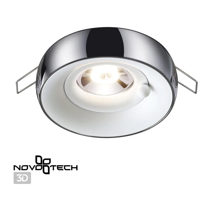 370799 SPOT NT21 597 белый/хром Светильник встраиваемый влагозащищенный IP44 GU10 50W 220V WATER 2