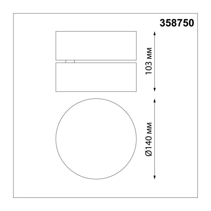 358750 OVER NT21 411 черный Светильник накладной светодиодный IP20 LED 24W 4000K 2100Лм 100-265V PROMETA 3