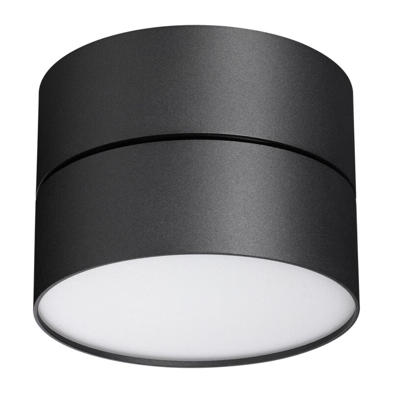 358750 OVER NT21 411 черный Светильник накладной светодиодный IP20 LED 24W 4000K 2100Лм 100-265V PROMETA