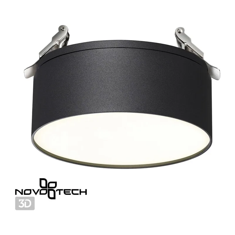 358753 SPOT NT21 525 черный Светильник встраиваемый светодиодный IP20 LED 24W 4000K 2100Лм 100-265V PROMETA 3