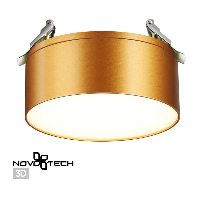 358754 SPOT NT21 525 матовое золото Светильник встраиваемый светодиодный IP20 LED 24W 4000K 2100Лм 100-265V PROMETA 2