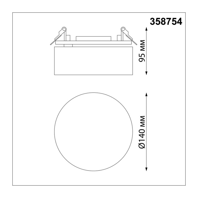 358754 SPOT NT21 525 матовое золото Светильник встраиваемый светодиодный IP20 LED 24W 4000K 2100Лм 100-265V PROMETA 3
