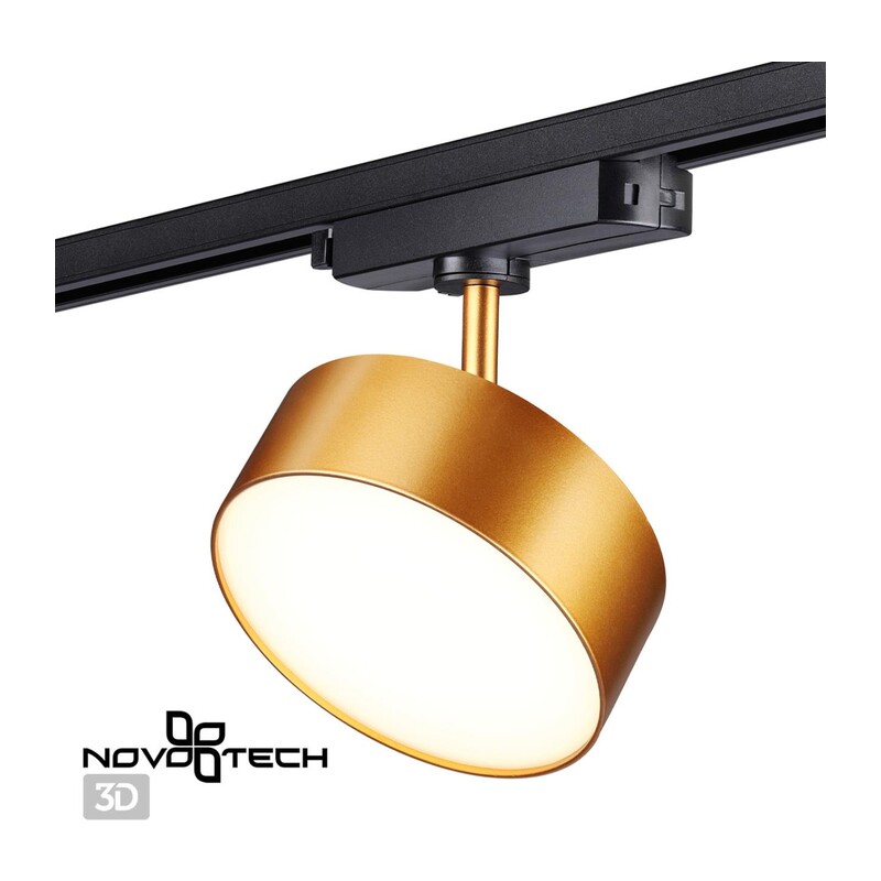 358757 PORT NT21 215 матовое золото Светильник трековый однофазный трехжильный IP20 LED 24W 4000K 2100Лм 100-265V PROMETA 2