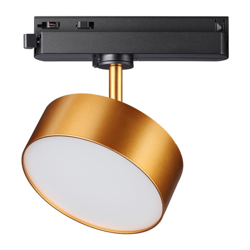358757 PORT NT21 215 матовое золото Светильник трековый однофазный трехжильный IP20 LED 24W 4000K 2100Лм 100-265V PROMETA