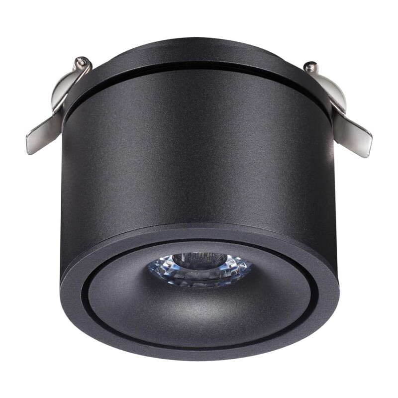 358775 SPOT NT21 526 черный Светильник встраиваемый светодиодный IP20 LED 15W 4000K 1300Лм 100-265V GRODA