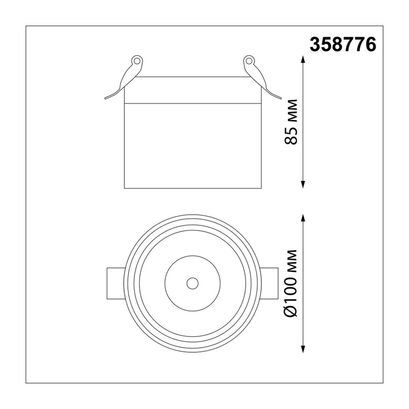 358776 SPOT NT21 526 белый Светильник встраиваемый светодиодный IP20 LED 15W 4000K 1300Лм 100-265V GRODA 2