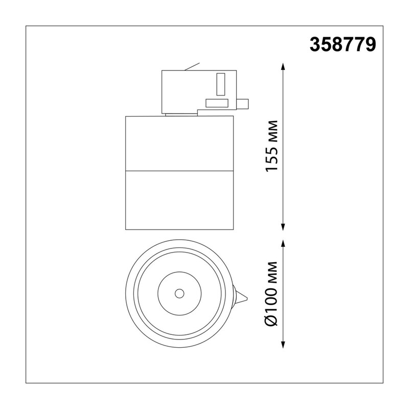 358779 PORT NT21 314 черный Трехфазный трековый светодиодный светильник IP20 LED 15W 4000K 1300Лм 100-265V GRODA 3