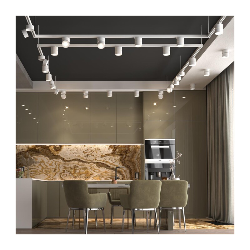 358780 PORT NT21 314 белый Трехфазный трековый светодиодный светильник IP20 LED 15W 4000K 1300Лм 100-265V GRODA 5