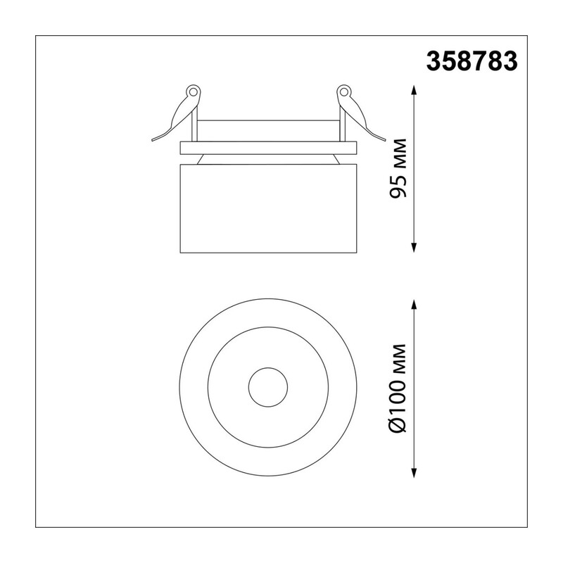 358783 SPOT NT21 526 черный Светильник встраиваемый светодиодный IP20 LED 25W 4000K 2200Лм 100-265V GRODA 2