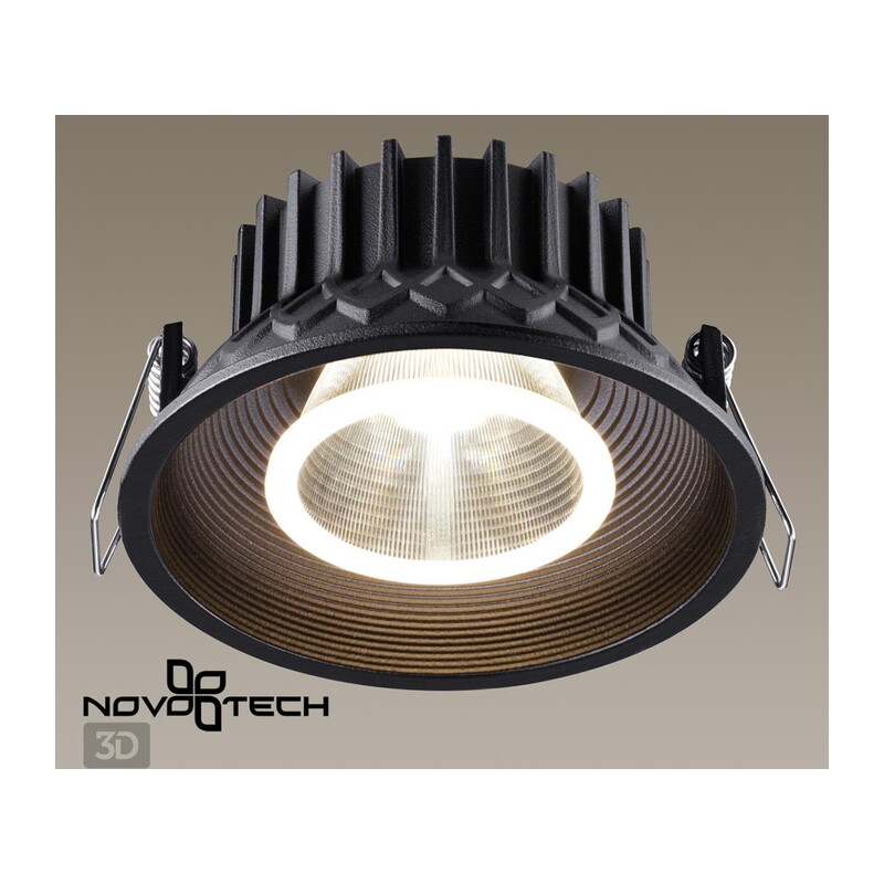 358790 SPOT NT21 534 черный Светильник встраиваемый светодиодный IP20 LED 15W 4000K 1600Лм 110-265V BIND 2