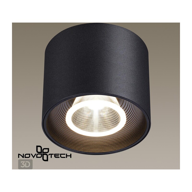 358792 OVER NT21 356 черный Светильник накладной светодиодный IP20 LED 15W 4000K 1600Лм 110-265V BIND 2