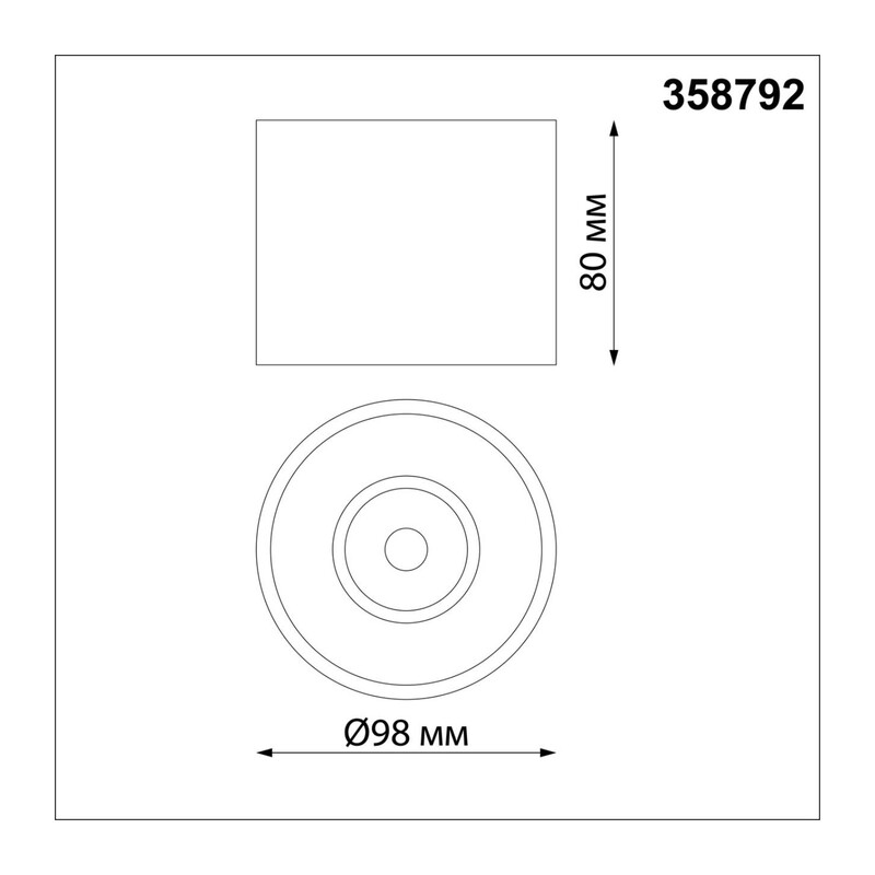 358792 OVER NT21 356 черный Светильник накладной светодиодный IP20 LED 15W 4000K 1600Лм 110-265V BIND 3