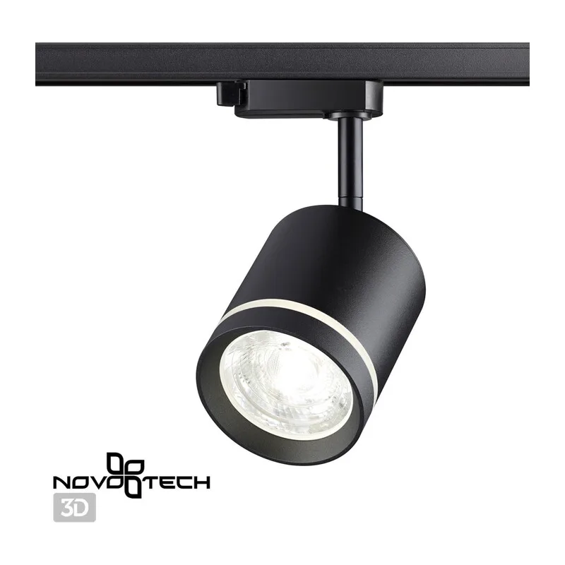 358801 PORT NT21 286 черный Светильник трековый однофазный трехжильный IP20 LED 15W 1300Лм 4000K 85-265V ARUM 4