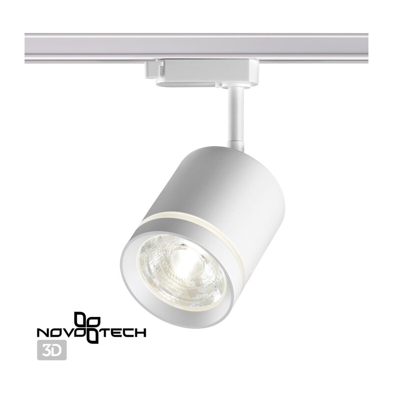 358802 PORT NT21 286 белый Светильник трековый однофазный трехжильный IP20 LED 15W 1300Лм 4000K 85-265V ARUM 3