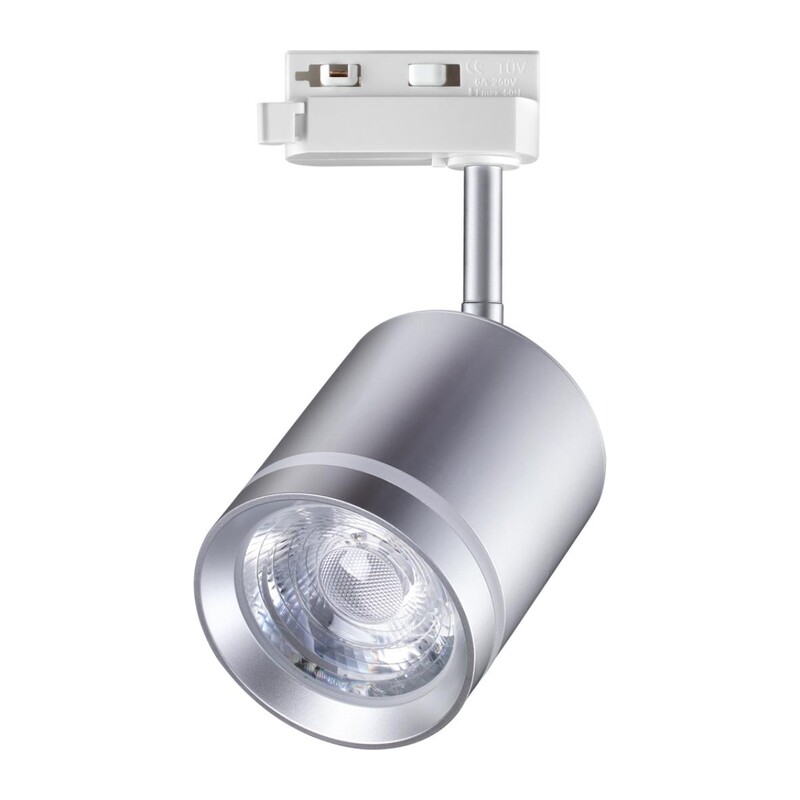 358803 PORT NT21 286 серебро Светильник трековый однофазный трехжильный IP20 LED 15W 1300Лм 4000K 85-265V ARUM 2
