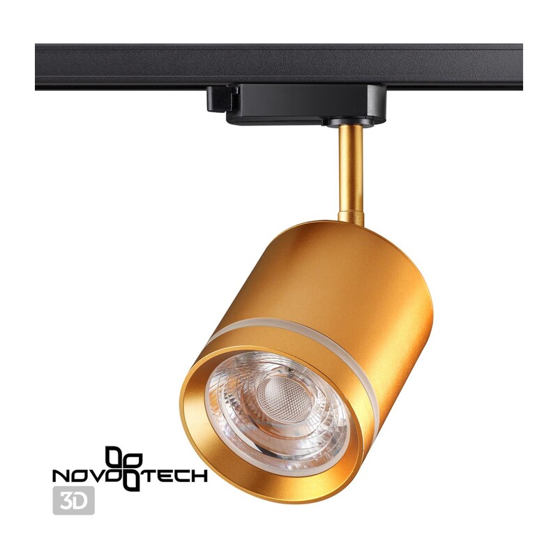 358804 PORT NT21 286 матовое золото Светильник трековый однофазный трехжильный IP20 LED 15W 1300Лм 4000K 85-265V ARUM 2