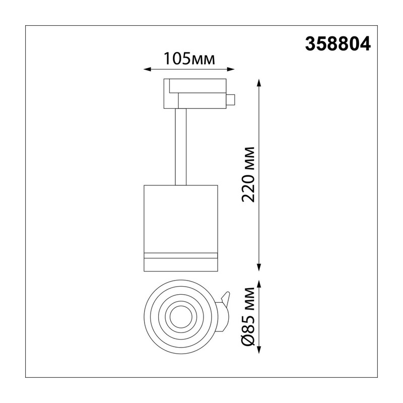 358804 PORT NT21 286 матовое золото Светильник трековый однофазный трехжильный IP20 LED 15W 1300Лм 4000K 85-265V ARUM 3
