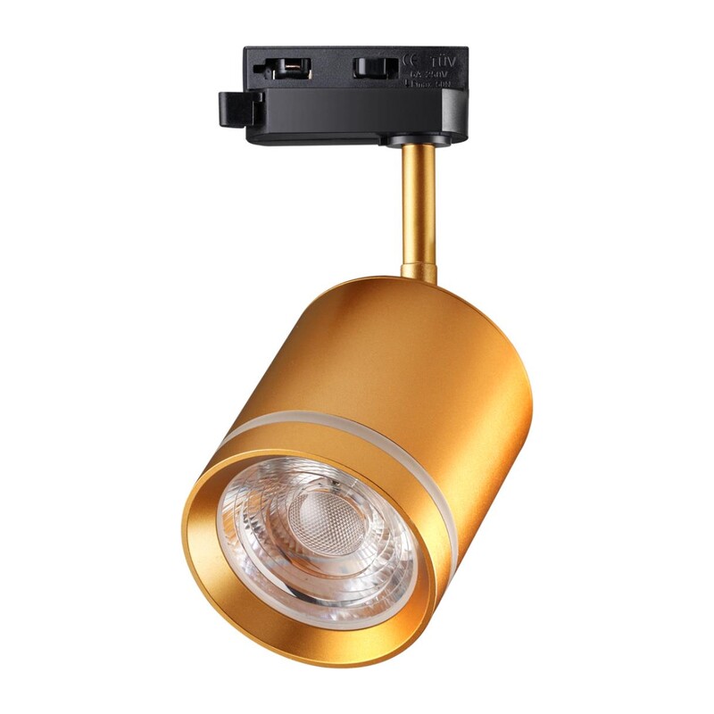 358804 PORT NT21 286 матовое золото Светильник трековый однофазный трехжильный IP20 LED 15W 1300Лм 4000K 85-265V ARUM