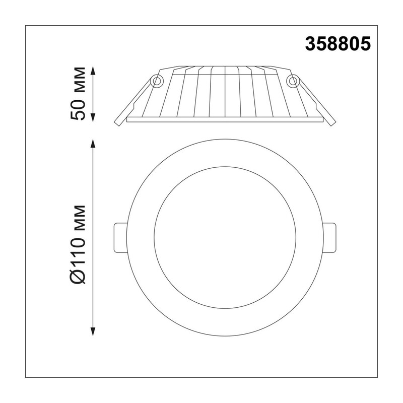 358805 SPOT NT21 556 белый Светильник встраиваемый светодиодный IP20 LED 8W 560Лм 3000K 100-240V GESSO 2