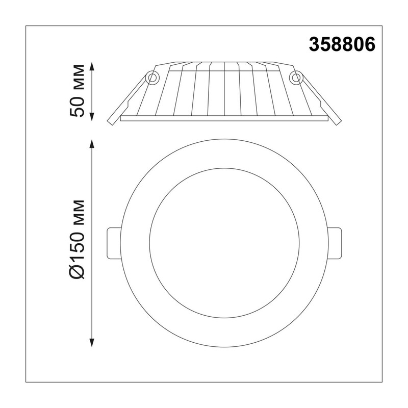 358806 SPOT NT21 556 белый Светильник встраиваемый светодиодный IP20 LED 12W 960Лм 3000K 100-240V GESSO 2